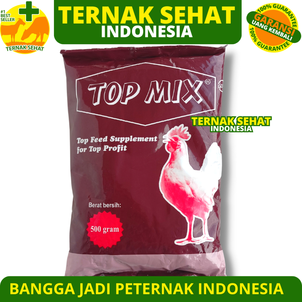 TOP MIX 500 GRAM - Topmix Ayam Petelur Ayam Pedaging Penggemuk Ayam & Meningkatkan Produksi Telur