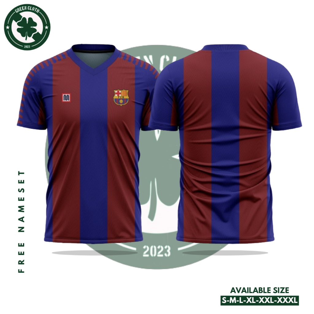 JERSEY SEPAK BOLA FC BARCELONA RETRO - HOME