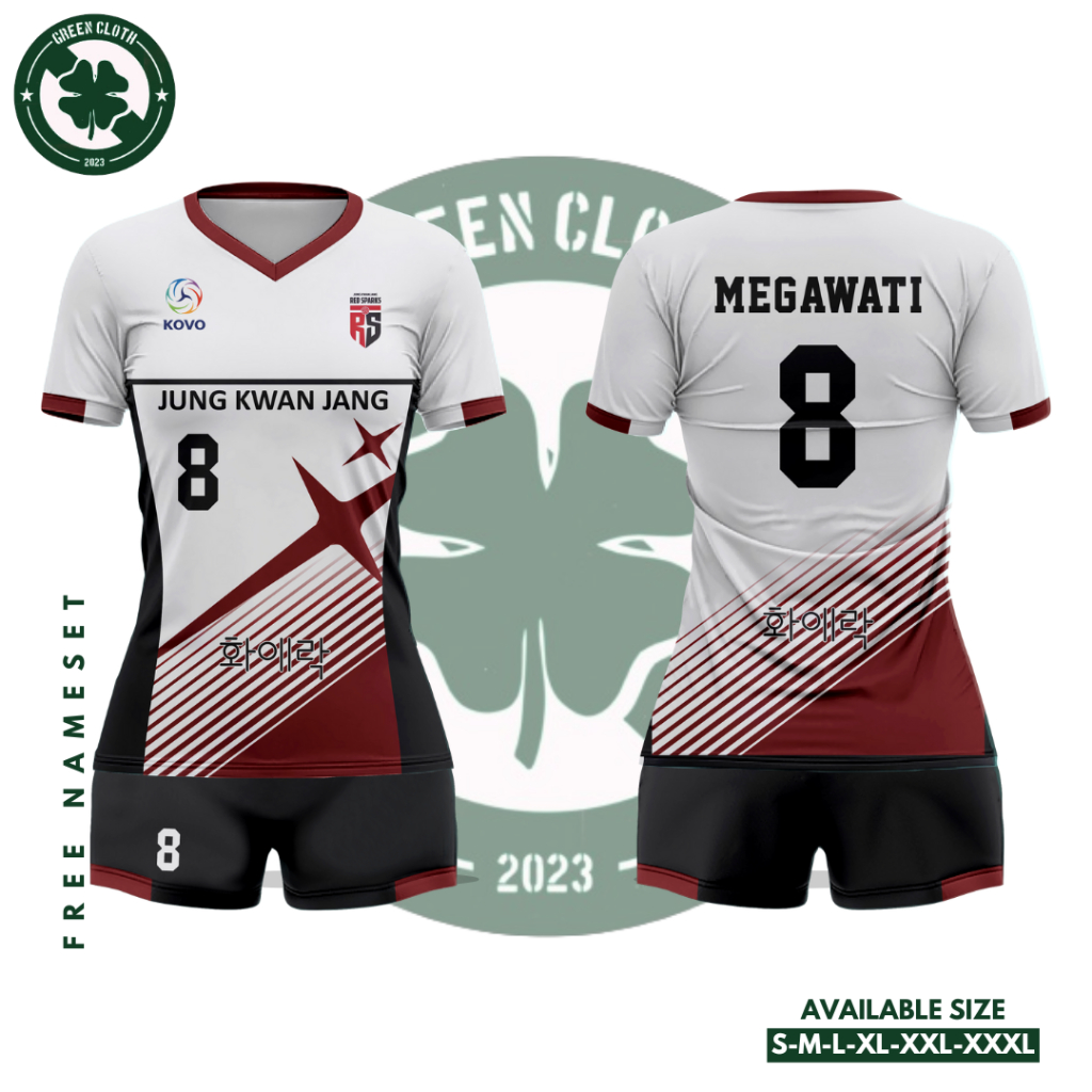 JERSEY VOLLY RED SPARK 2023/2024 - PUTIH