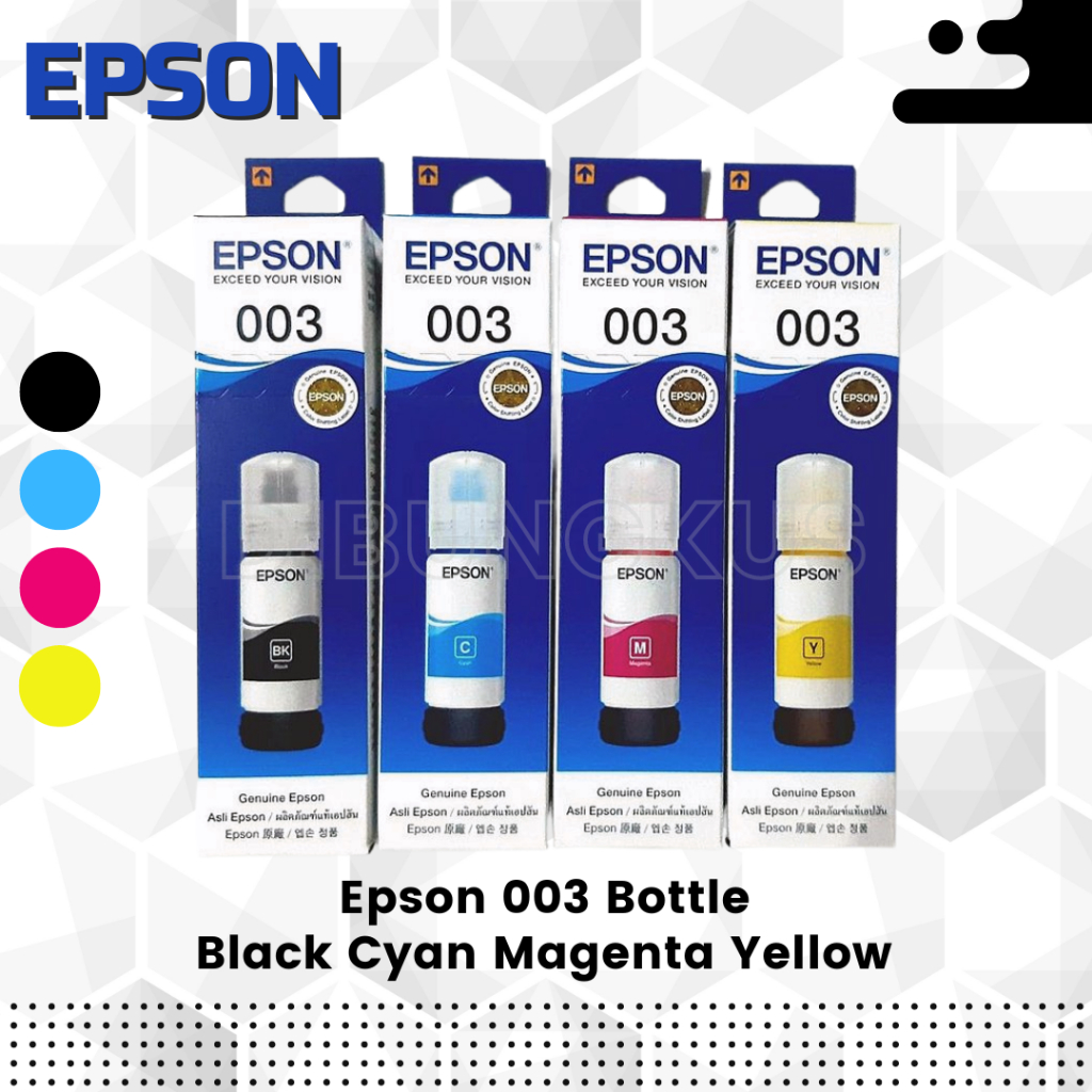 1 Set Tinta Epson 003 BCMK Original L1110 L1210