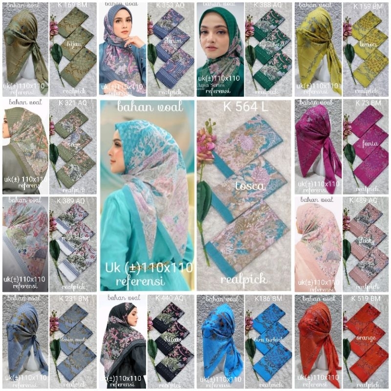 hijab motif bunga segi empat // jilbab motif segi empat  lasercut terbaru// kerudung segi empat  mot
