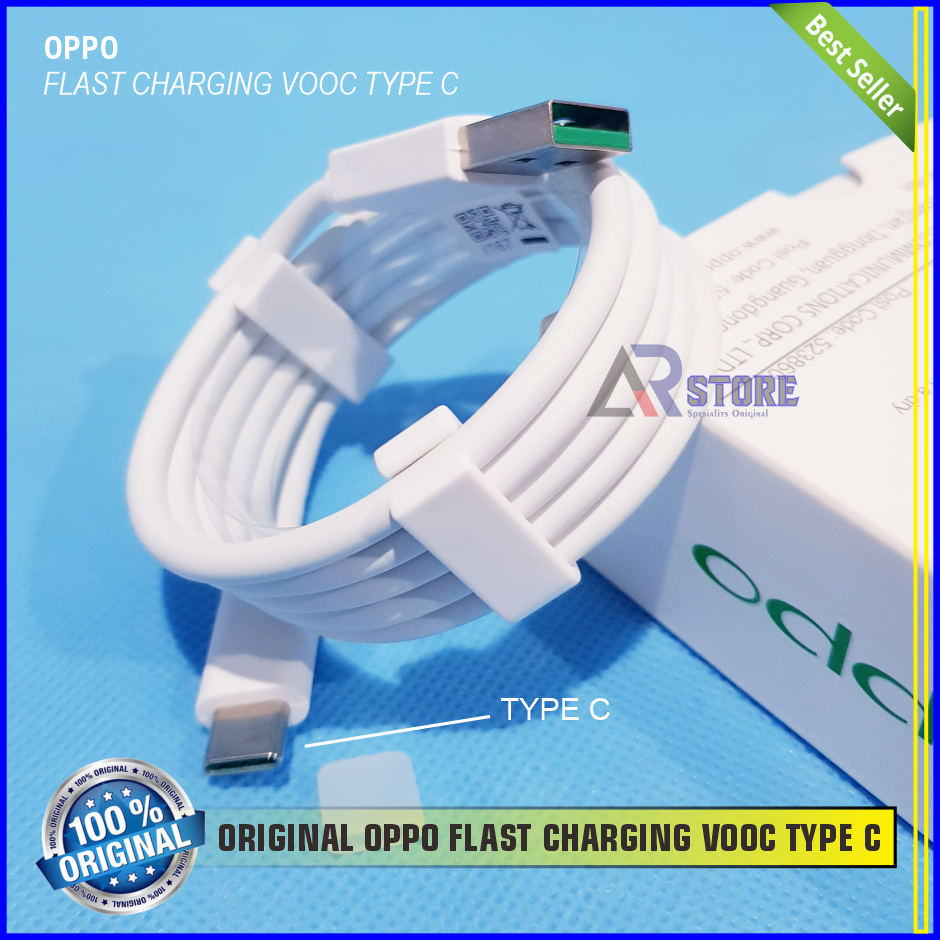 Kabel Data Charger OPPO Reno 1 2 2F 3 4 5F 5 6 7 7z 8 8T 8z 10 Pro+ Pro Plus 4G 5G Original 6.5A Super VOOC TYPE C Flash Charge
