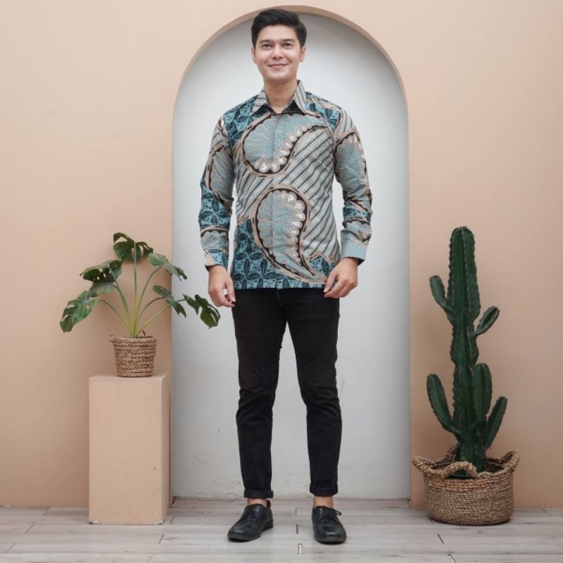 Baju Batik Pria Lengan Panjang Modern lapis Furing Baju Batik Pria