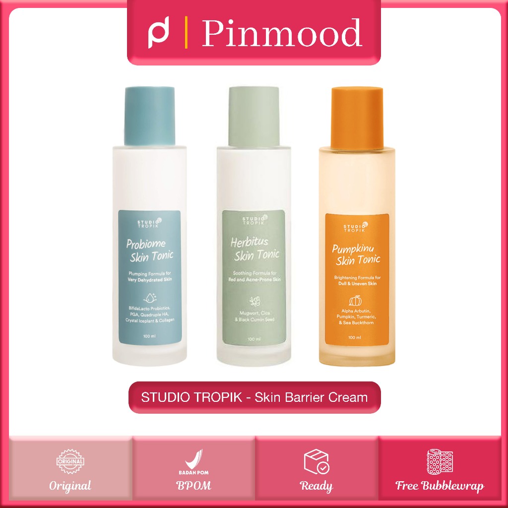 STUDIO TROPIK - SKIN TONIC ( 30 / 100 / 270 ml ) - Toner Probiome / Herbitus / Pumpkinu Menghidrasi 
