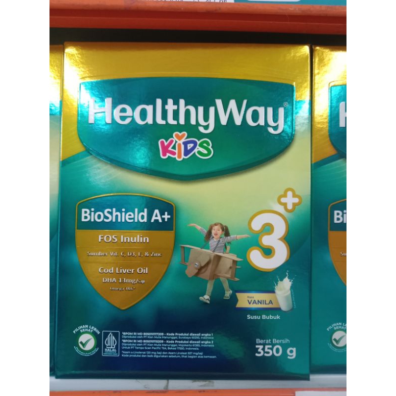 HealthyWay Kids (biostime) 3+ 350gr/725gr Madu / Vanila