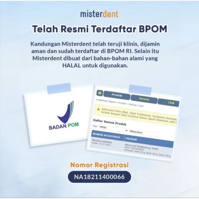 PROMO TERLARIS Misterdent Pasta Gigi Misterdent Advanced Brightening 100% Original Memutihkan Gigi