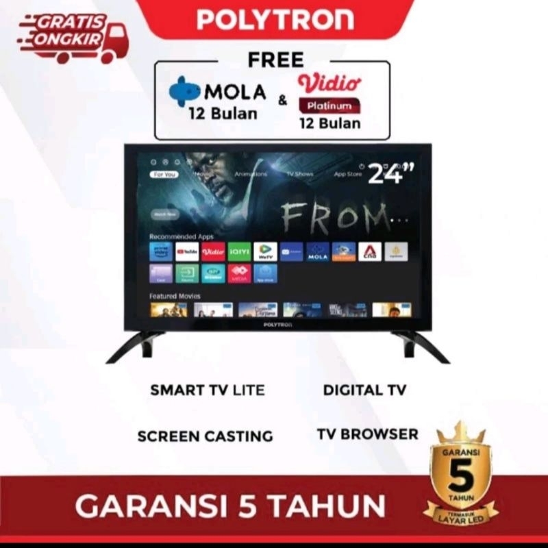 POLYTRON PLD 24CV1869 Smart TV LED Digital 24"inch ( Smart TV 24 inch )