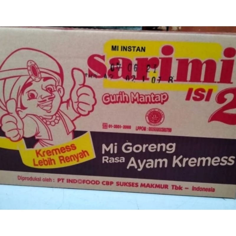 

Sarimi isi 2 rasa ayam kremes 1 dus isi 24