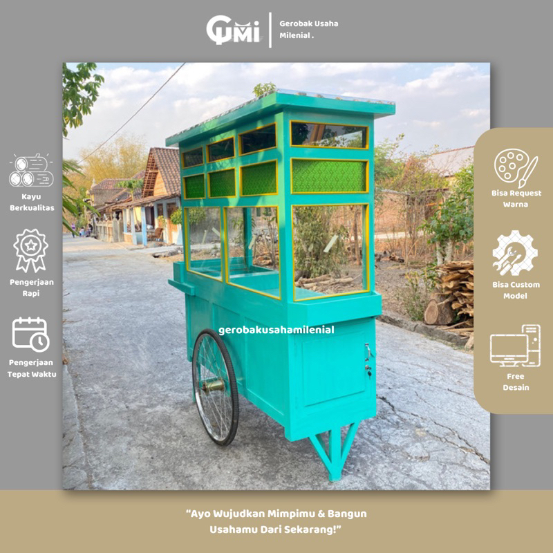 Gerobak Ketoprak - Gerobak Jualan Gado Gado Gratis Ongkir