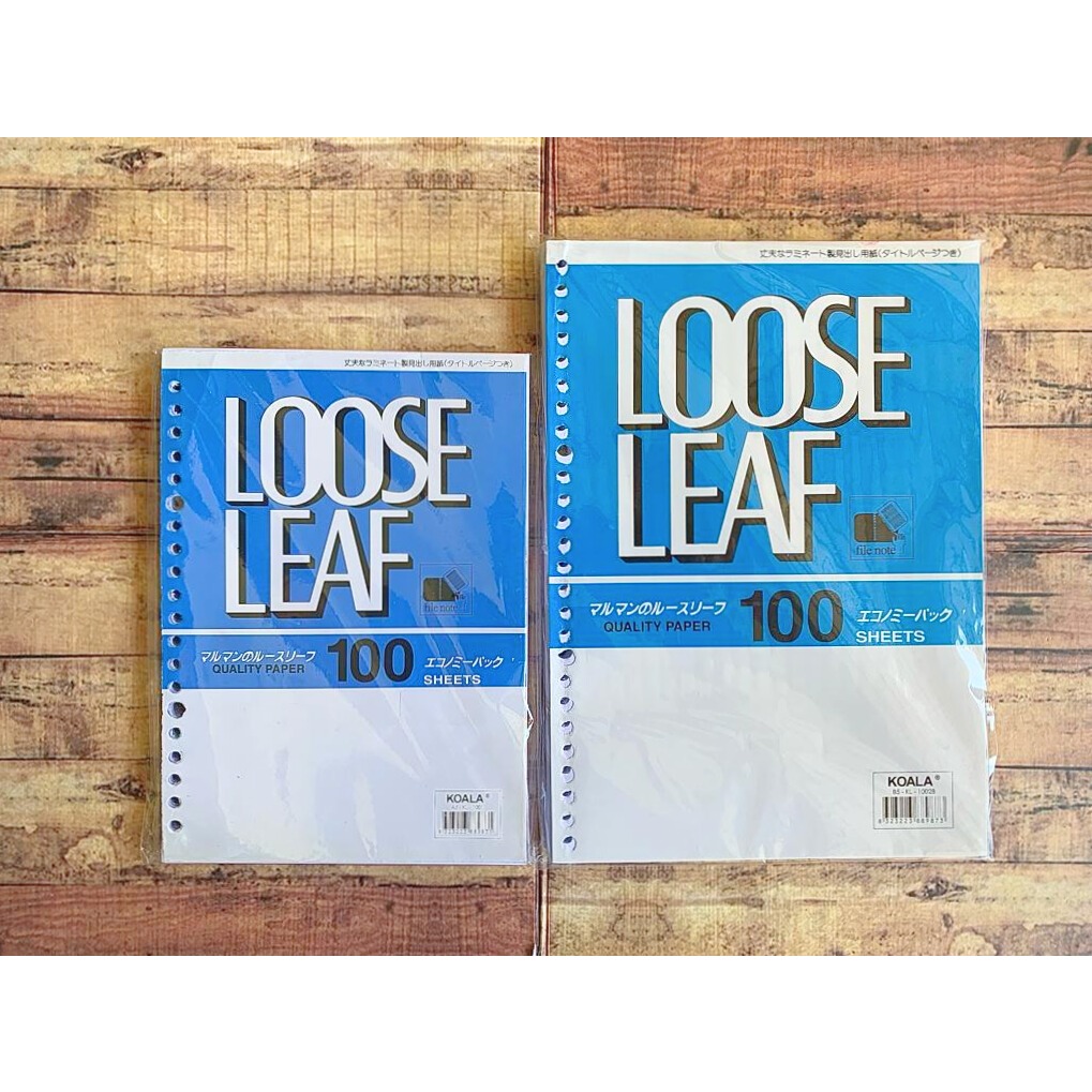 

94 Lembar Kertas Loose Leaf Polos Koala A5 dan B5 - Isi Map Binder A5 B5