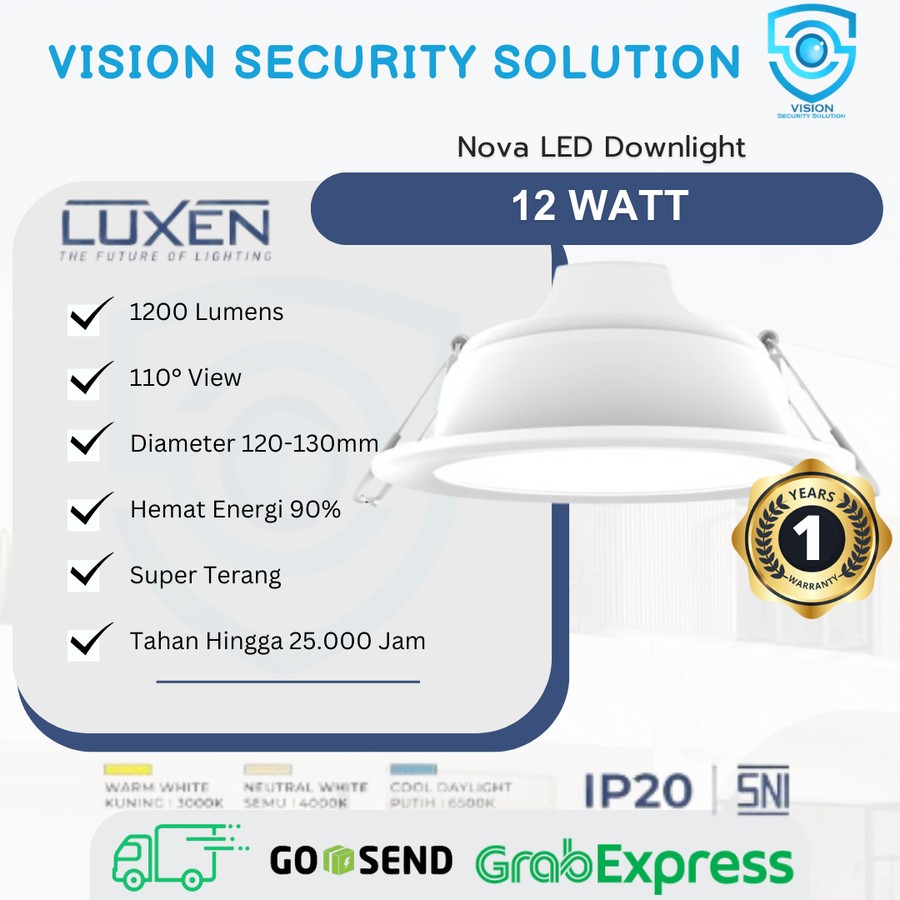Luxen LED Downlight Nova Series 12 Watt