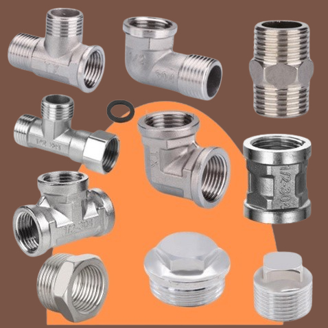 knee drat/ Elbow/keni/Tee Drat dalam/Tee shower/Tee closet stainless 304 nepel sambungan pipa