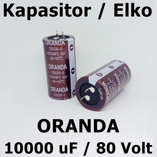 kapasitor Elco 10000/80V 10000uf / 80v Body Besar Capacitor Elko ( 10,000 Micro / 80 Volt / 10000