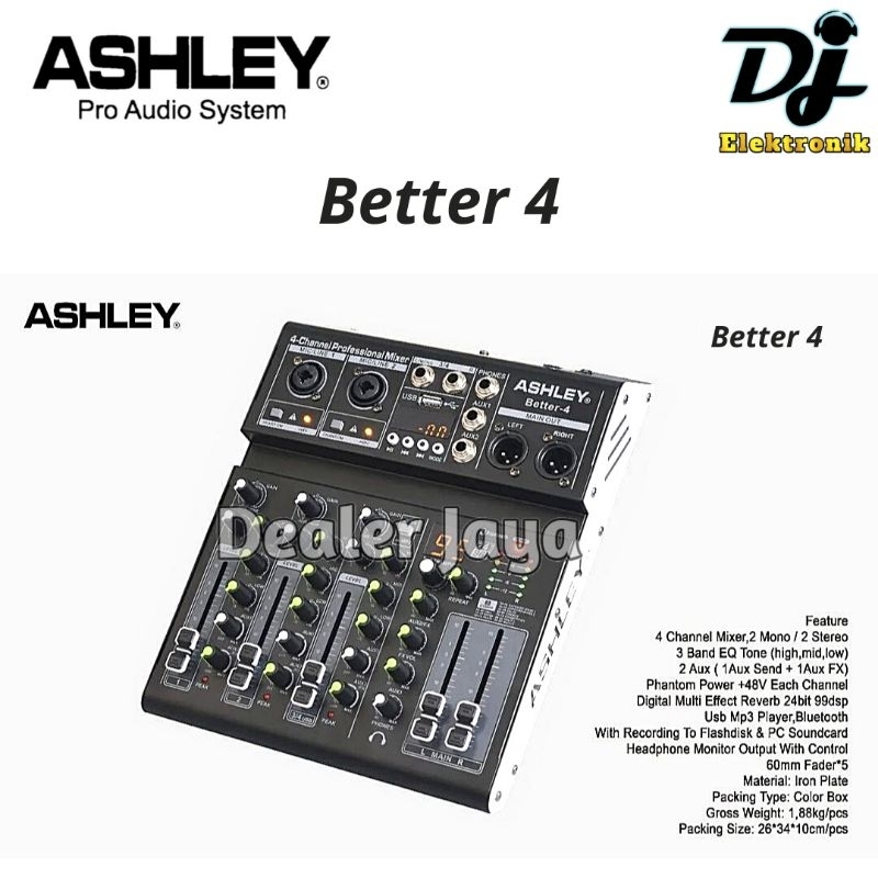 Mixer Analog Ashley BETTER 4 / BETTER4 - 4 channel