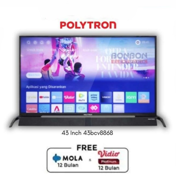LED TV Polytron 43 Inch Smart TV PLD 43BCV8868