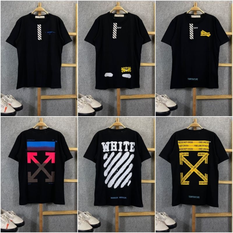 KAOS PENDEK OFF WHITE MIRROR FULLTAG