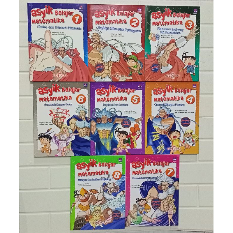 1 Set Asyik Belajar Matematika jilid 1-8 (Ori, Beka, Preloved)
