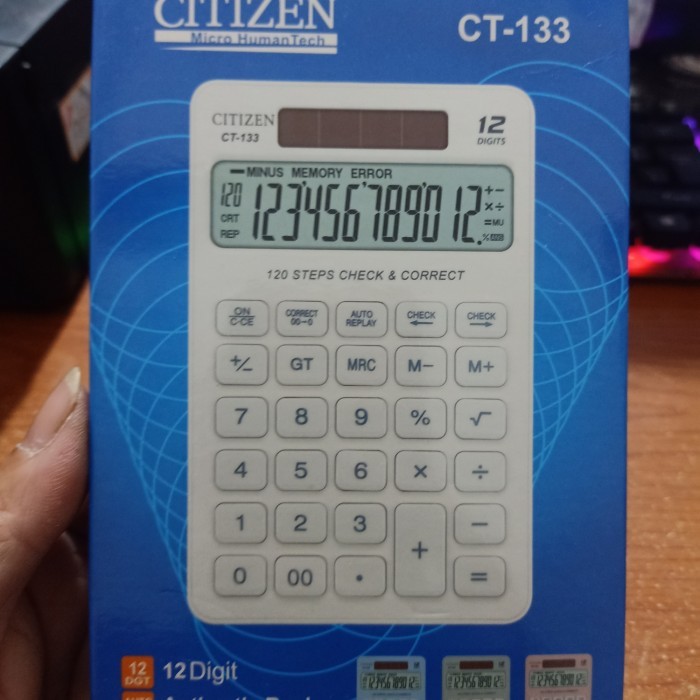 

Kalkulator Citizen CT 133 - Kalkulator Check & Correct - 12 Digit