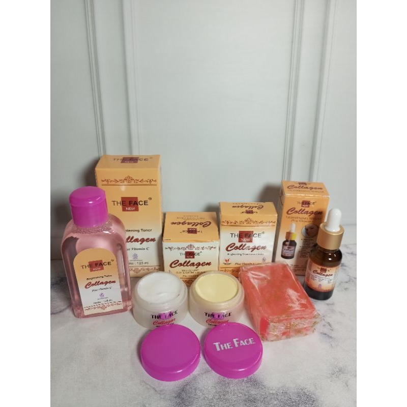 paket lengkap collagen the face 5in1 ori Bpom