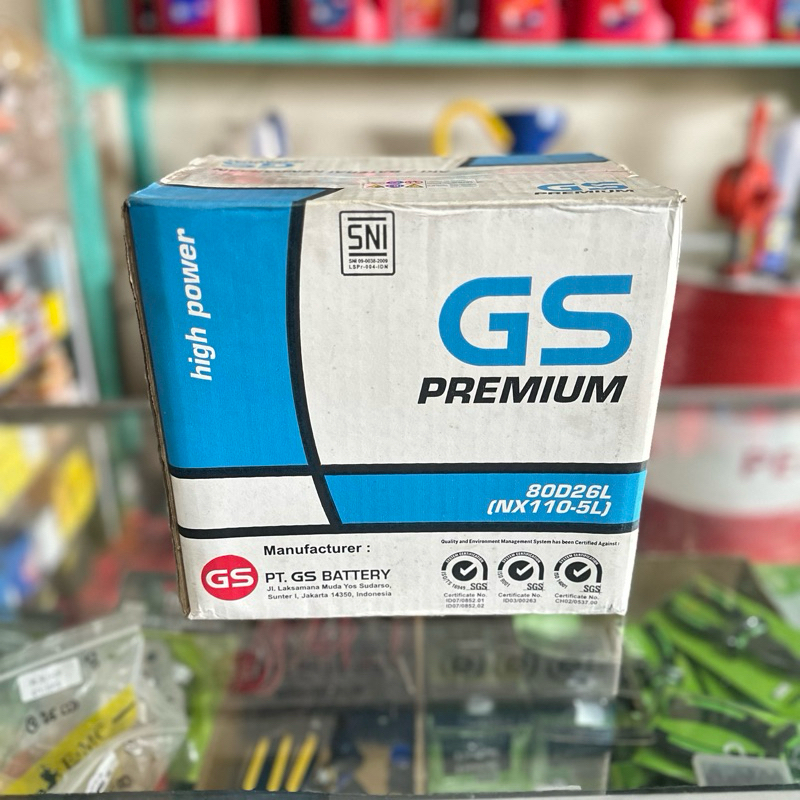 Aki / Accu GS PREMIUM NX110-5L / 80D26L ASTRA OTOPARTS