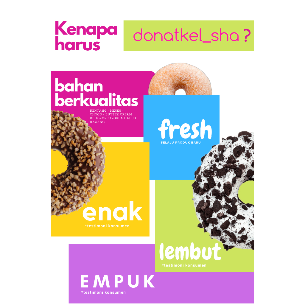 

donatkel_sha Donat Kentang (gula meses oreo keju kacang)