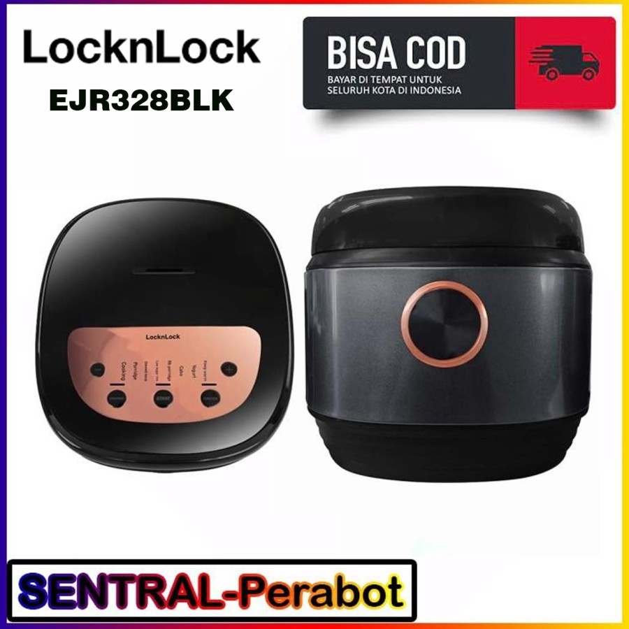 Rice Cooker Digital Low Carbo LocknLock 2 Liter EJR328BLK