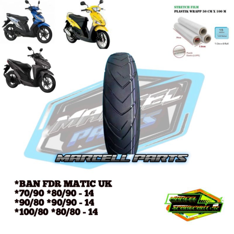 BAN COPOTAN FDR UKURAN 70/90 - 14 BAN DEPAN MIO  BEAT SCOOPY FINO - ALL MATIC