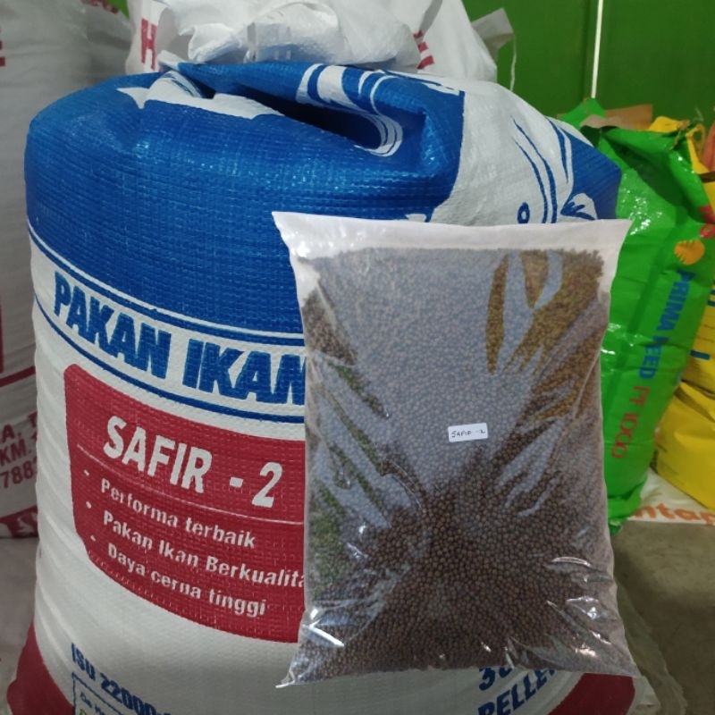 PAKAN IKAN APUNG MAKANAN LELE SAFIR -2 KEMASAN REPACK 500GR 1KG