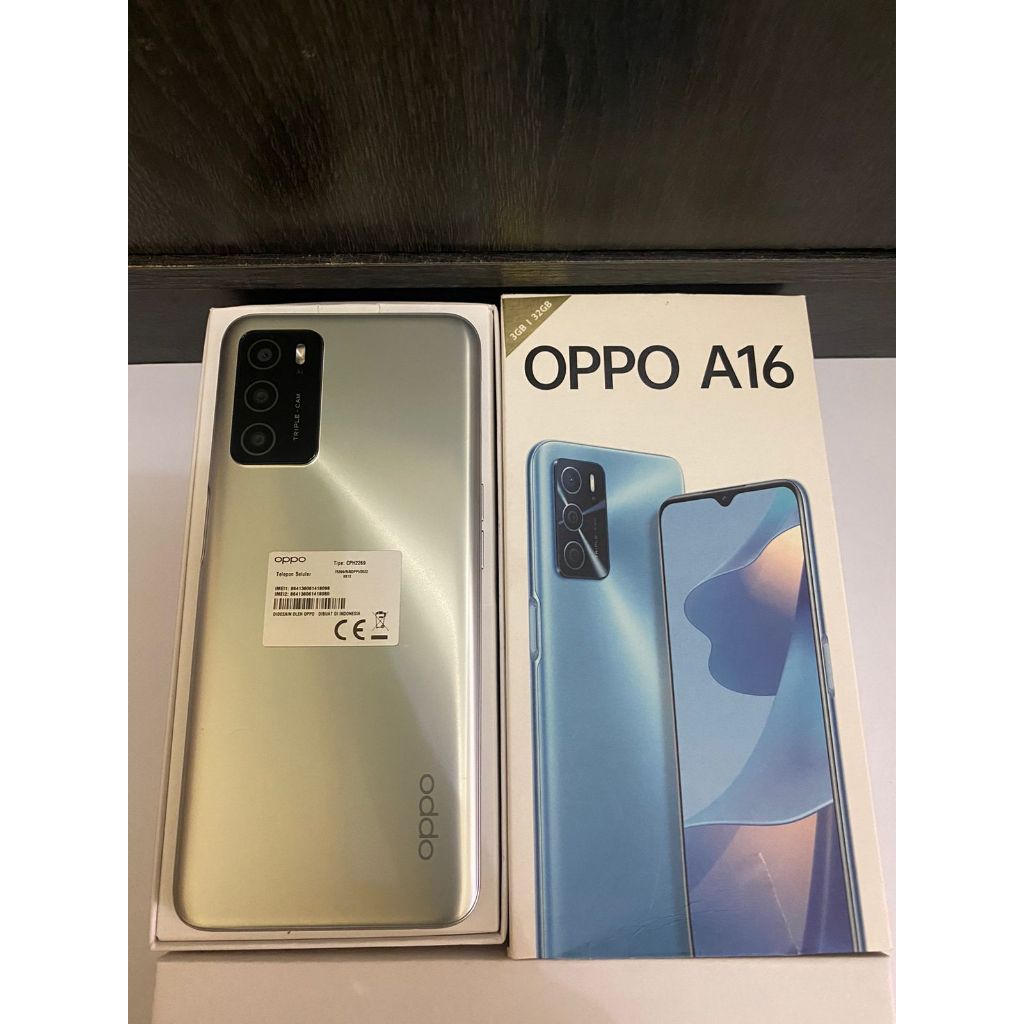 OPPO A16 RAM 4/64GB SECOND FULLSET GARANSI