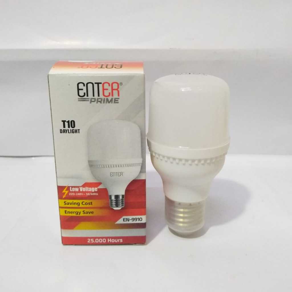 Lampu LED T-Bulb Enter Prime lampu bohlam 10 Watt