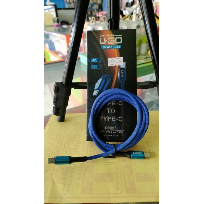 USB KABEL DATA TYPE-C TO TYPE-C UGO