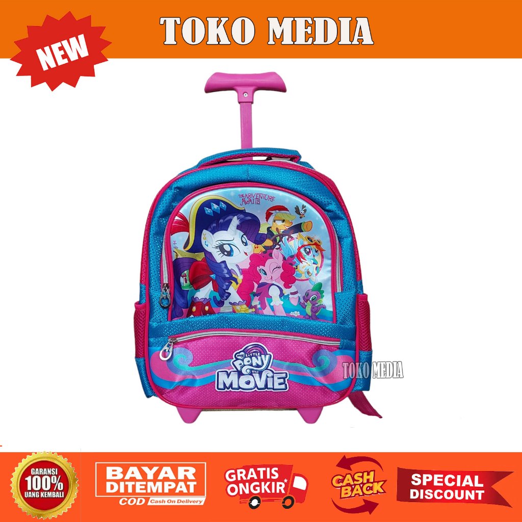 Tas Troli dorong Anak Sekolah perempuan my little pony