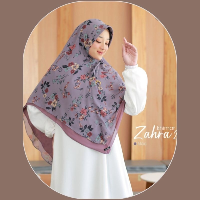 Zahra Khimar 2&3 By Audina - Ceruty Babydoll 2 layer (motif dan polos)