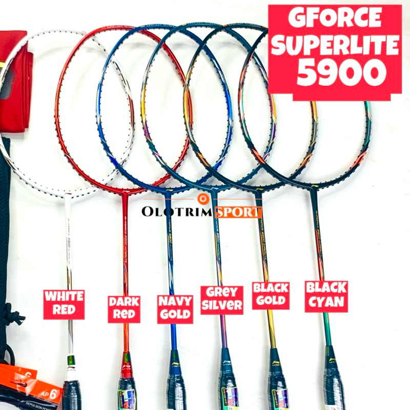 Raket Badminton LINING GFORCE 5800 5900 SUPERLITE 5U G Force Super Lite Original