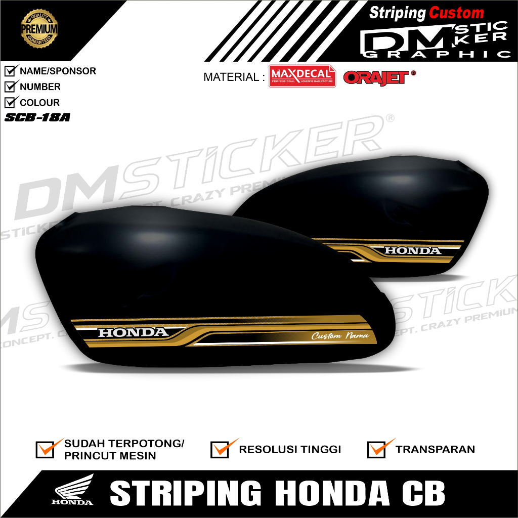 STRIPING CB GLATIK STICKER CB GLATIK MURAH KODE - SCB 18