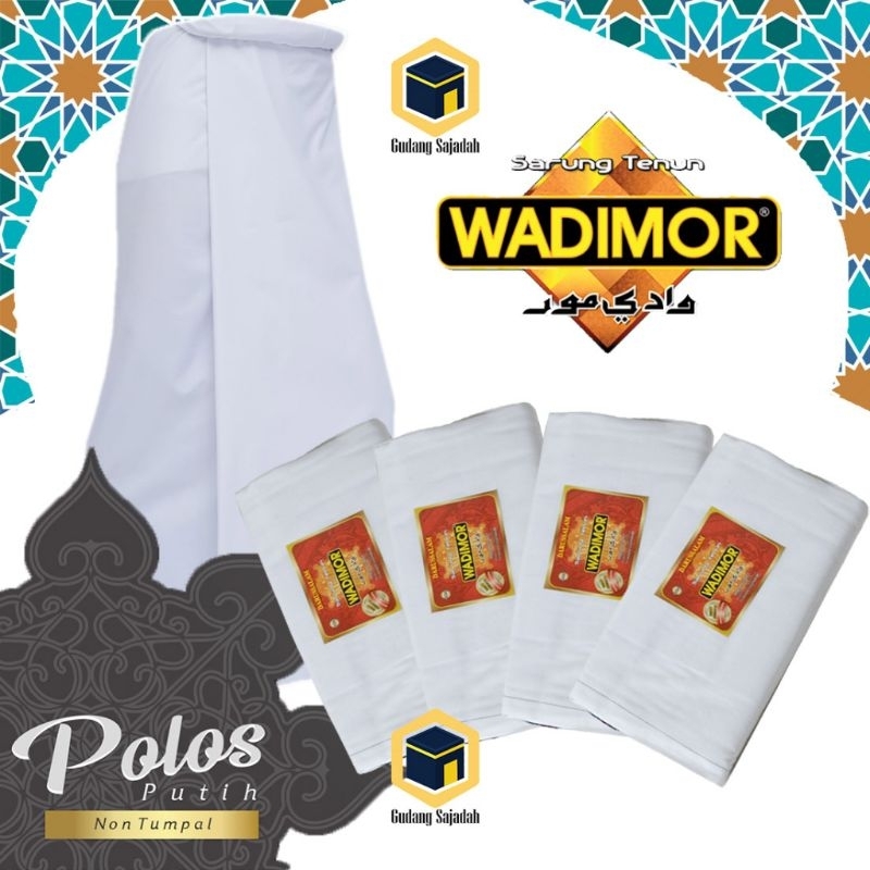 Sarung Wadimor Motif Putih Polos