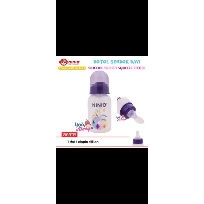 🪴Sanjaya Babyshop🪴 Ninio Botol sendok ( Silicone Spoon Squeeze Feeder )