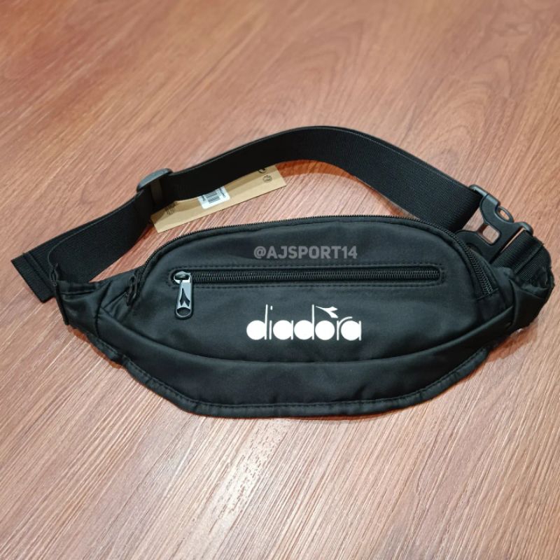 Diadora Cantona Waistbag Black/Tas Selempang/Tas Bahu Original Resmi
