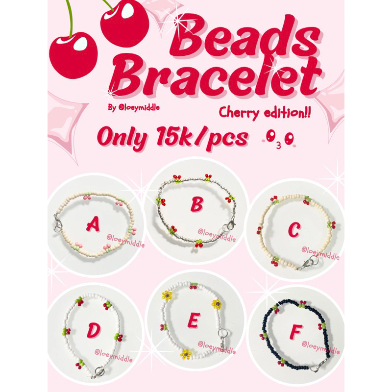 Beads Bracelet Cherry