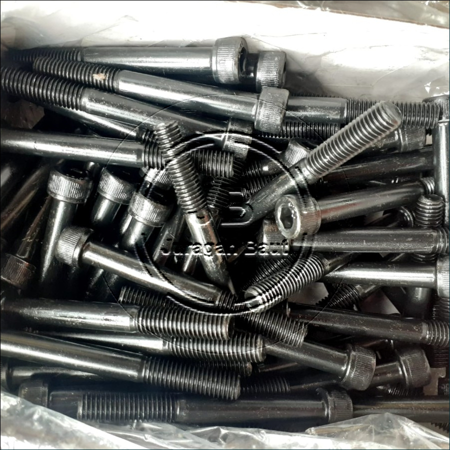 BAUT L M8X70 BAJA PANJANG 7 CM 7CM BAUD L BAJA M8 X 70 KUNCI L6 L 6 KUNCI PAS 12 13 HALF DRAT WARNA 