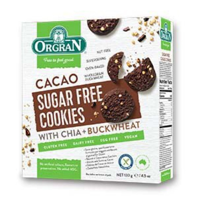 

Orgran - Sugar Free Cacao Cookies 130gr