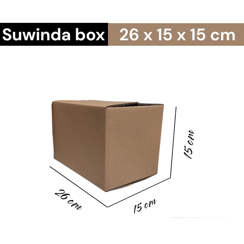 

kardus ukuran 26x15x15 cm box packing dll ST
