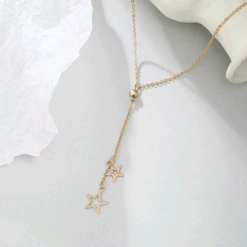 Kalung motif bintang rantai panjang | kalung bintang asesoris korea aksesoris fashion korea kalung g