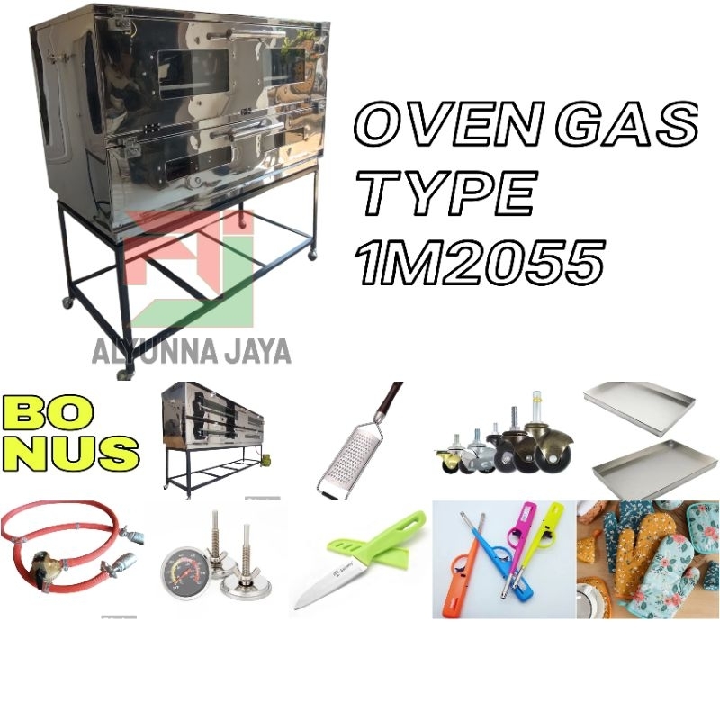 Oven Gas 120x55x70 cm Stainless – Manual / Matic / Elektrik | Untuk Roti & Kue | Oven Gas 120x55x70 