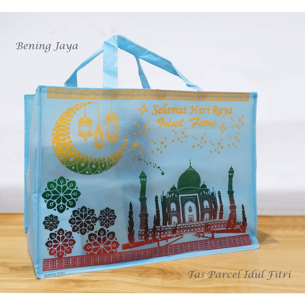 

Tas Goodie Bag Parcel Lebaran Idul Fitri Landscape Biru
