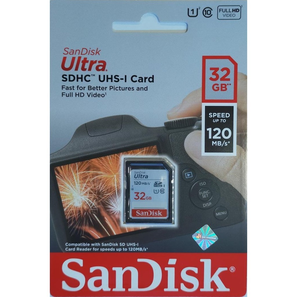 SDHC SANDISK ULTRA 32GB CLASS 10 120mbps