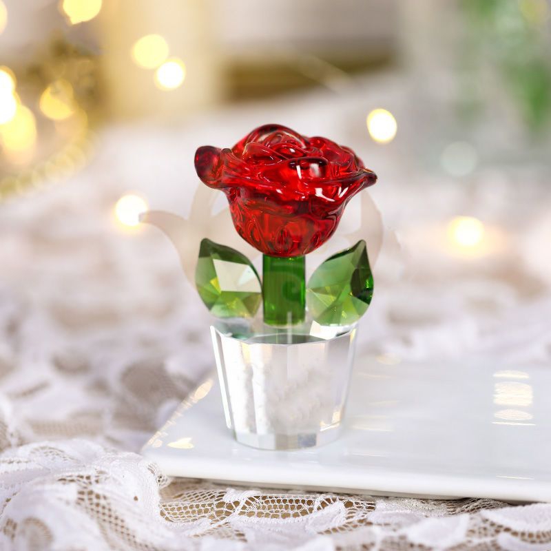 HIASAN MEJA KRISTAL BUNGA MEWAH 4 WARNA HND74037