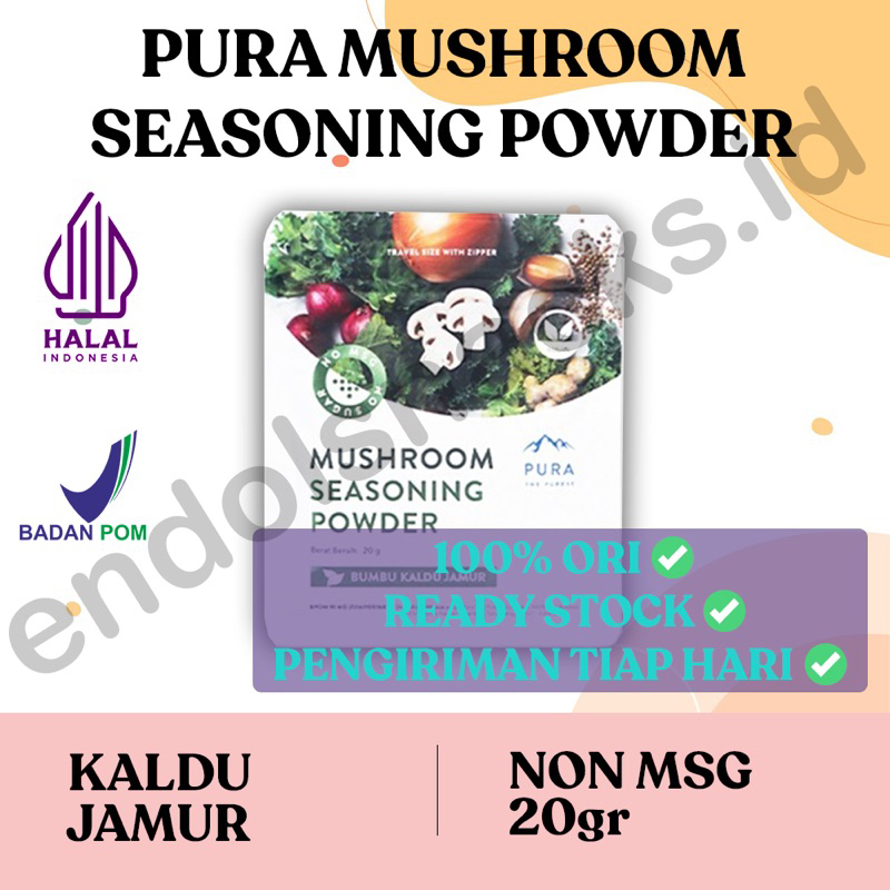 

PURA SEASONING KALDU JAMUR ASLI KALDU MPASI NON MSG TANPA GULA 20GR