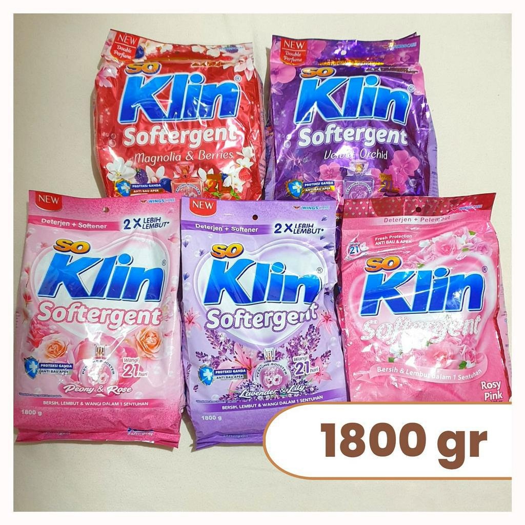 SoKlin Softergent Detergent Bubuk 1800 gram / 1,8 Kg