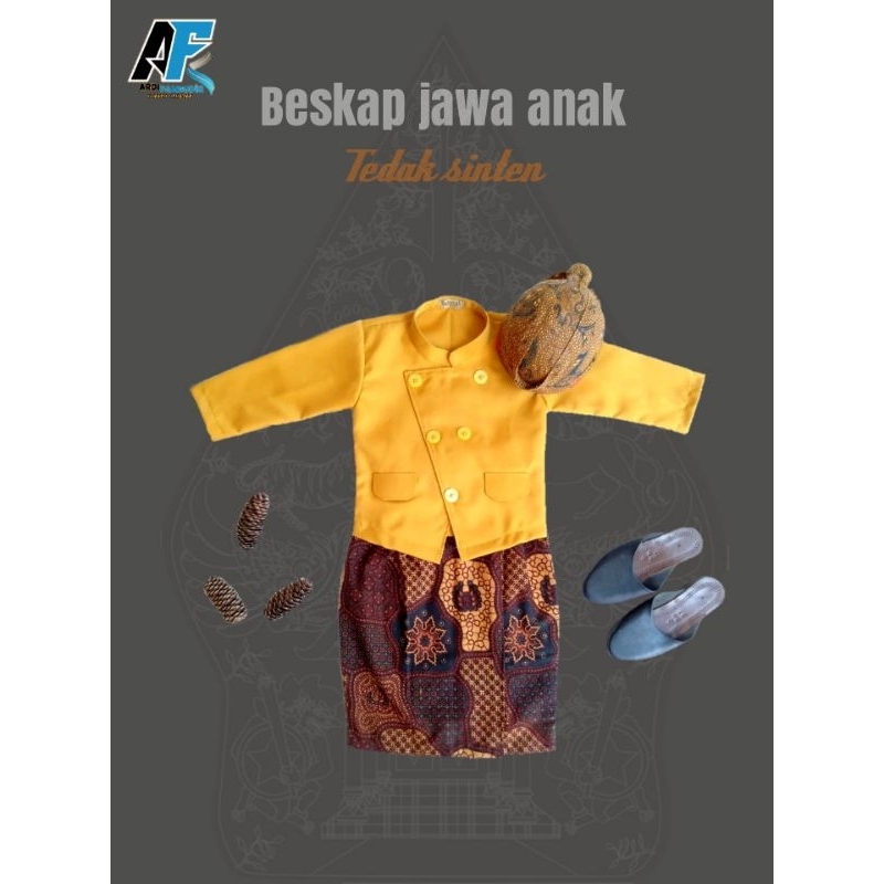 Kostum Beskap Baby Newborn/Beskap Jawa Tedak Sinten Anak/Kostum Adat Nusantara/Babycloth Photo Drops